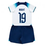 Anglicko Mason Mount #19 Domáci Detský futbalový dres MS 2022 Krátky Rukáv (+ trenírky)